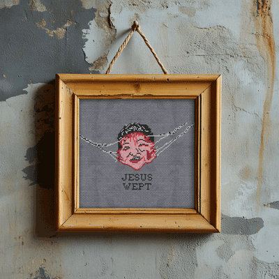 Jesus Wept Hellraiser fan crossstitch pattern