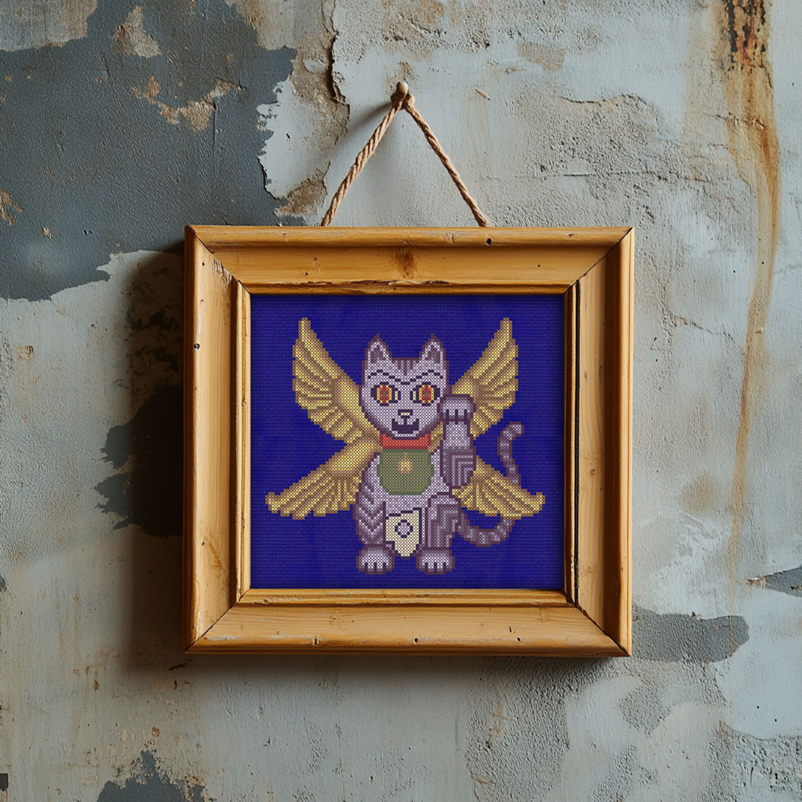 Captain Meowdy Counted Crossstitch Pattern