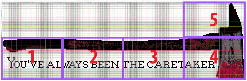creepy cross stitch pattern page diagram