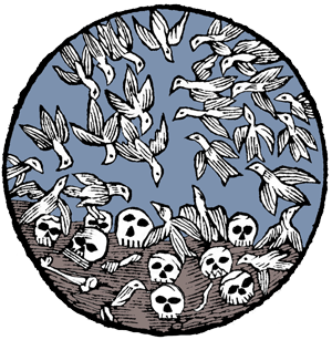 Birds of Death counted cross stitch pattern