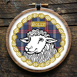 Good Golly Miss Dolly the cloned sheep counted crossstitch pattern