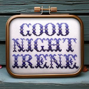 Goodnight Irene Counted Cross-stitch pattern