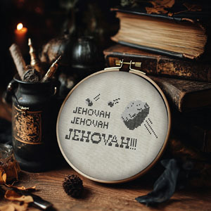 Jehovah Jehovah Jehovah Counted Crossstitch Pattern