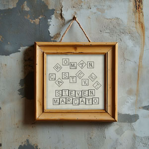 Roman Castevet is Steven Marcato Counted Crossstitch Pattern set with bonus alphabet tiles included