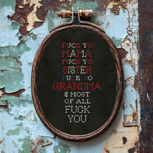 Capt. Spaulding's Yo Mama Tirade counted cross-stitch pattern