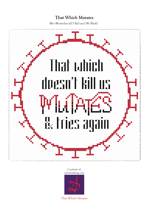 Free coronavirus meme funny quote cross stitch pattern