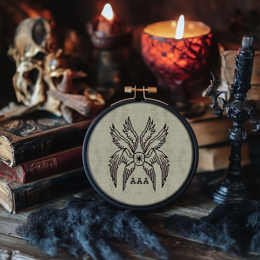 Angels are Assholes counted crossstitch pattern in 1 color