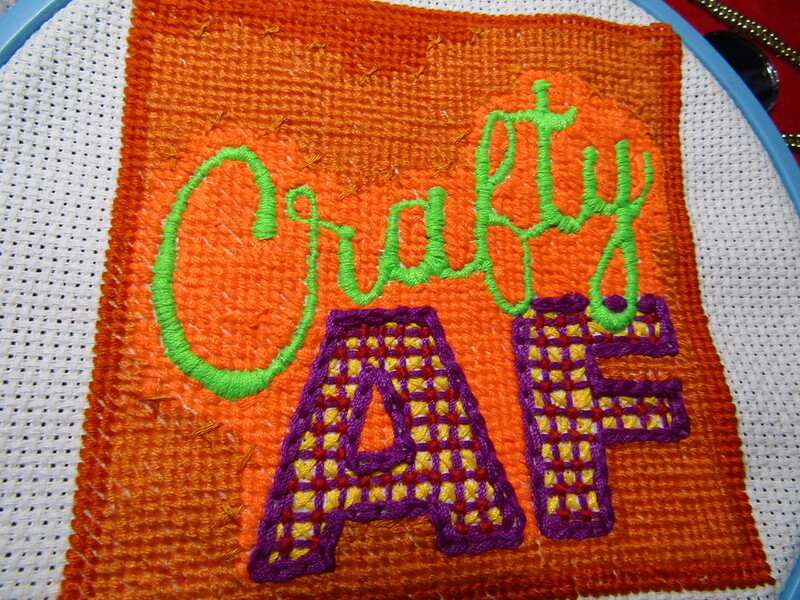 Crafty AF embroidered patch